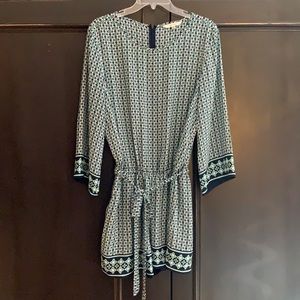 Boutique romper! Green, navy and white.